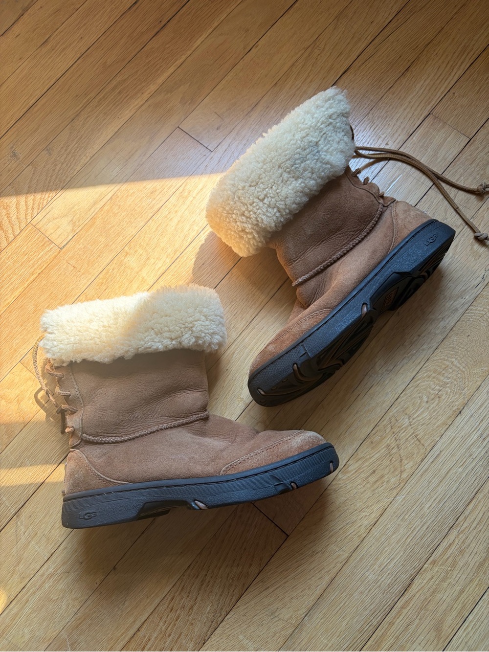 Ugg Australia Women’s Shearling-Lined Suede Winter Boots - Tan
